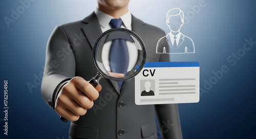 Magnifying Glass over Cv for Business Growth