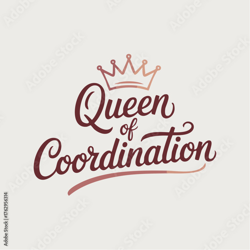 Queen of coordination — regal orchestration identity for executive admins: elevated scheduling sovereignty, ceremonial coordination, boutique-brand assets for recognition and promotional use