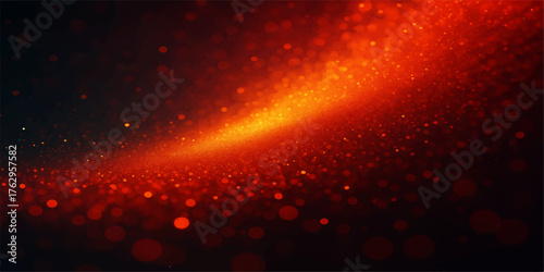 Bright orange and red abstract background illustration with a glowing flame-like design and space for text