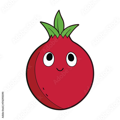 A detailed coloring page of a ripe pomegranate, showing its round shape, textured skin, and juicy seeds inside—perfect for kids to explore fruit details creatively.
