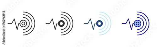 Sensor Icon Set. Designed In Multi Style