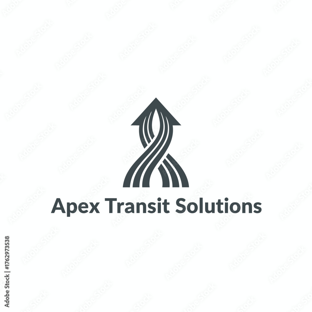 Fototapeta premium Dynamic Abstract Arrow Logo Representing Fast Transit and Success Vector.