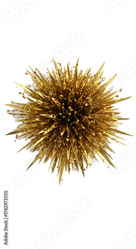 Exploding Gold Sparkle Burst Abstract 3D Render