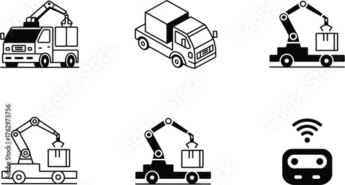 Industrial Automation and Logistics Icons