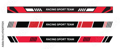 Racing Car Decals and Stripes Set – Sporty automotive vector designs featuring motion lines, vinyl wraps, and graphic elements for car tuning, speed, and motorsport decoration.