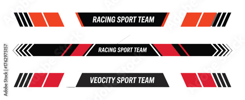 Modern Car Stripes Vector Set – Dynamic racing line designs, sport decals, and vinyl wrap elements for automobile customization, motorsport branding, and high-speed vehicle decoration projects.