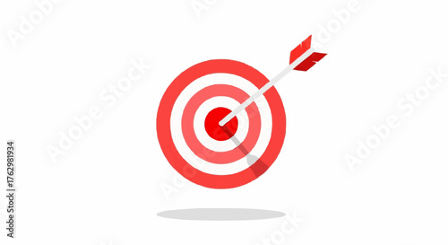 Bullseye Target with Arrow - Precision, Goal Achievement, Focus and Strategic Planning