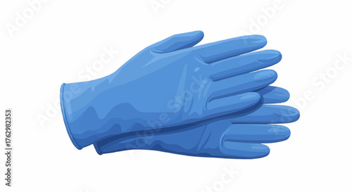 Pair of Blue Medical Gloves for Protection and Hygiene