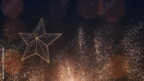 christmas tree and stars animation video