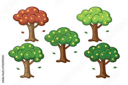 Animated Trees of Seasons: A captivating collection of animated trees, each depicting the essence of a different season, showcasing the beauty of nature's transformations.