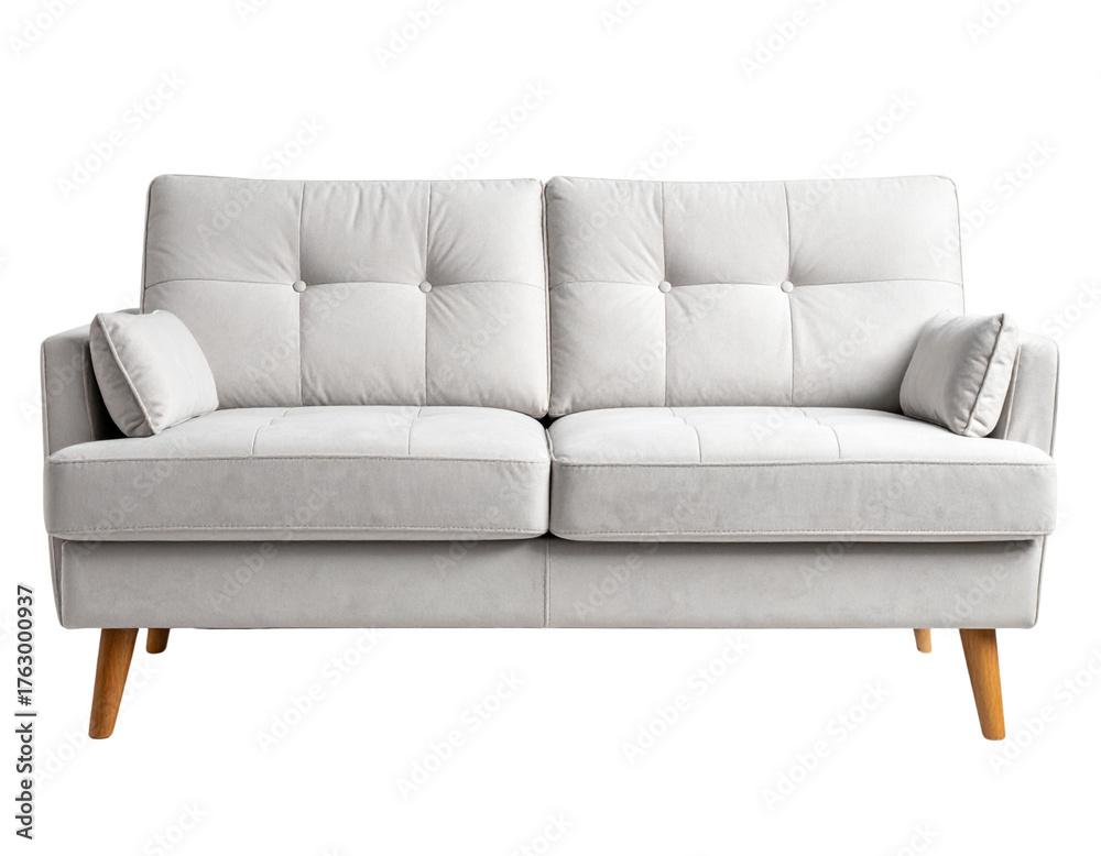 Naklejka premium Modern sofa on isolated white background. Furniture for the modern interior, minimalist design.