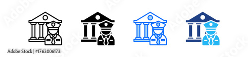 Embassy Security Icon Set Multiple Style Collection