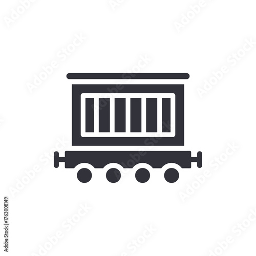 Railway Carriages Simple Minimalist Logistics Symbol