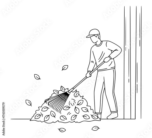 Raking Autumn Leaves