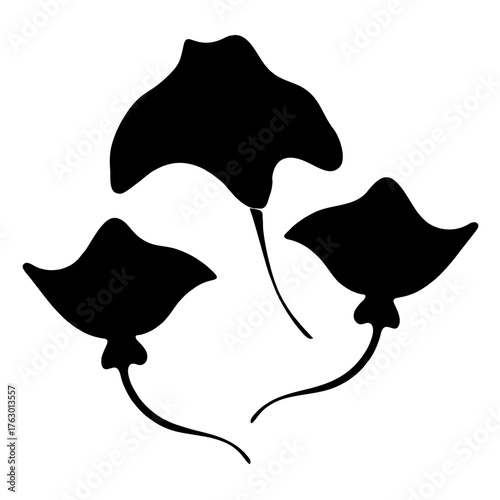 Black animal bird silhouette icon vector illustration of a hat and