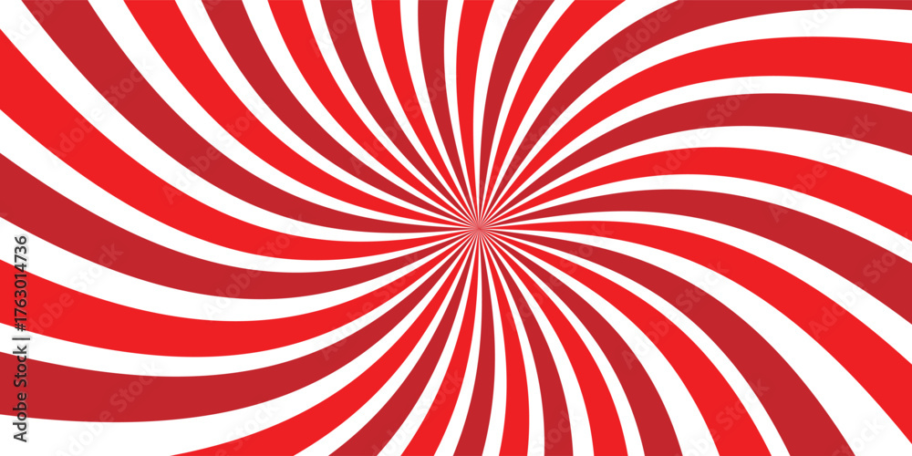 Fototapeta premium Caramel candy sunburst background. Salted caramel ice cream sunburst design wallpaper. Perfect for templates, banners, posters, flyers. Beautiful rotating cartoon rays and beams. Vector.