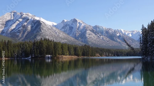Johnson Lake Banff Alberta Canada static shot