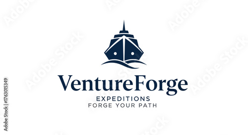 VentureForge Expeditions logo with ship and waves.