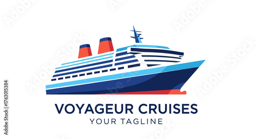 Voyageur Cruises Ship Sailing on the Ocean for a Relaxing Vacation.