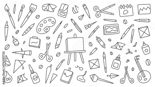 Creative artistic tools and supplies beckon, inspiring artists and hobbyists to craft stunning masterpieces with passion and imagination