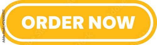 Yellow order now button modern flat design website element vector illustration of a call to action button