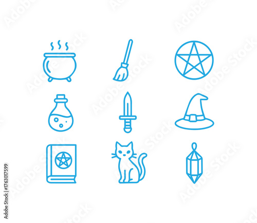 Exploring the World of Magic with Essential Witchcraft and Wizardry Icons