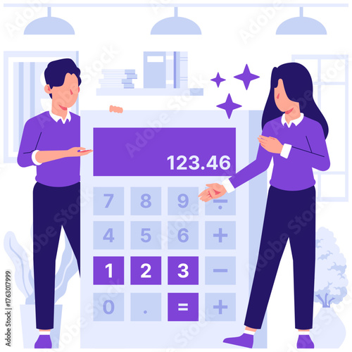 calculating business on a calculator