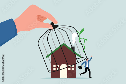 Reopening or restarting businesses after lockdown in normal operations after the peak of the Virus outbreak, the government reopened the cages and entrepreneurs returned to work.