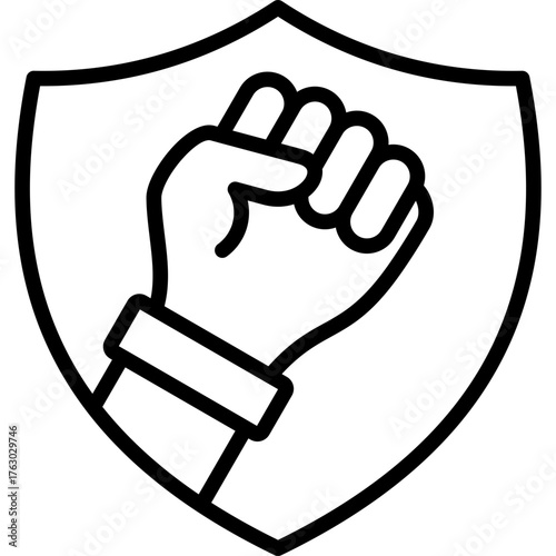 Fortify Security Power Outline Icon