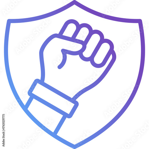 Fortify Gradient Line Security Icon