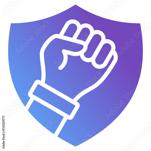 Fortify Strength Glyph Gradient Icon