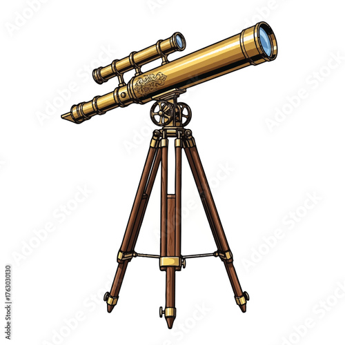 and old telescope with unique design