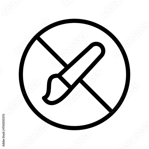 No Paint Brush or Restricted Art Icon