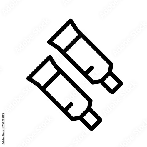 Artist Paint Tubes Line Icon — Acrylic, Watercolor & Art Supplies