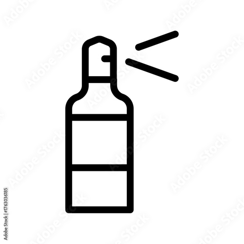 Spray Bottle Line Icon — Cleaning, Sanitizing & Disinfecting