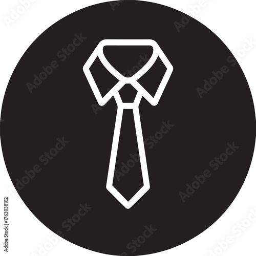 Modern geometric tie icon elegant symbol of business professionalism and formal wear symbolizing success and sophistication isolated on transparent background