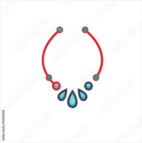 Jewelry Necklace Icon Vector Illustration