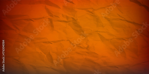 Warm Orange Crumpled Paper Backdrop For Creative Designs And Projects