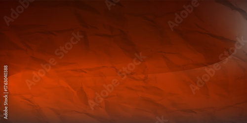 warm orange crumpled paper background featuring a subtle gradient, perfect for textured backdrops in design, branding,eps10