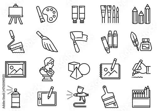 美術・画材アイコン01　Art & Art Supplies icons