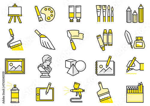 美術・画材アイコン03　Art & Art Supplies icons
