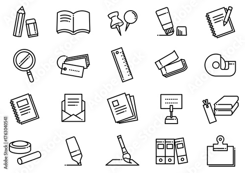 文房具アイコン04　Stationery icons