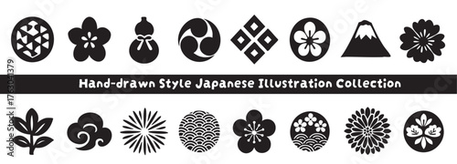 手書き風和風アイコンセット