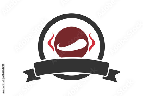 Minimalist steak plate with greek ornament design