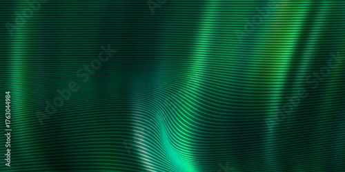 Abstract magic green background with golden sparkles. Photo of a green liquid with gold glitters. . Various shades of green with golden splashes.