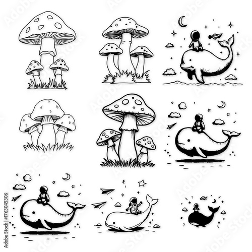 white and black desgine vector