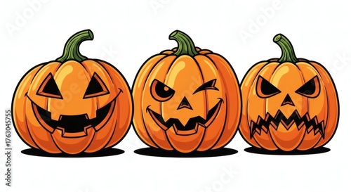 Halloween pumpkin isolated on white