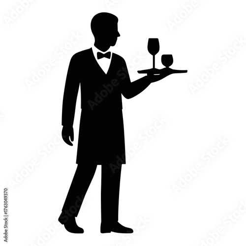 waiter silhouette