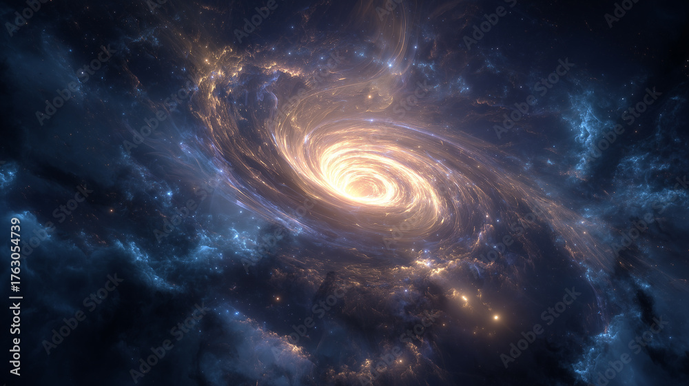 Obraz premium Epic cosmic galaxy rounding