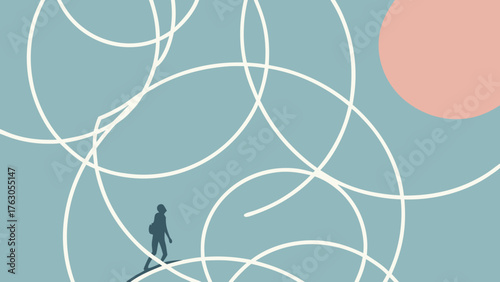 Futuristic Human with Glowing Circuit Patterns Vector — AI Technology Mind, Digital Brain Connection, Innovation Network Concept Illustration
